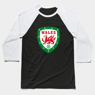 Welsh Footy Badge Baseball T-Shirt